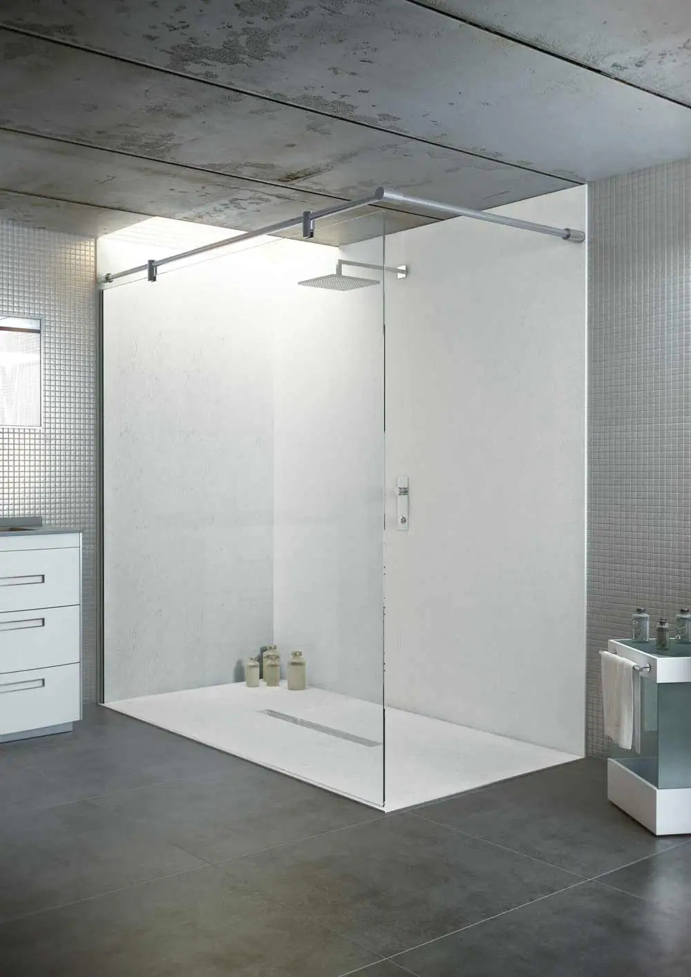 Receptaculo de ducha Textura Piedra Artificial Ultra Resistente 100x80