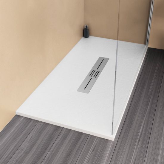 Receptaculo de ducha Textura Piedra Artificial Ultra Resistente 100x80