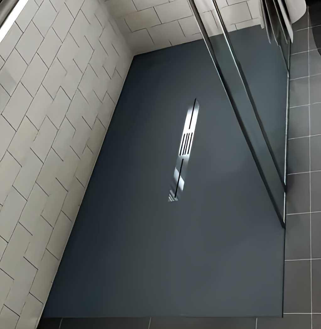 Receptaculo piedra de pizarra 120x70cm  Ultra-Resistente Marca VELSTON con desagüe incluido