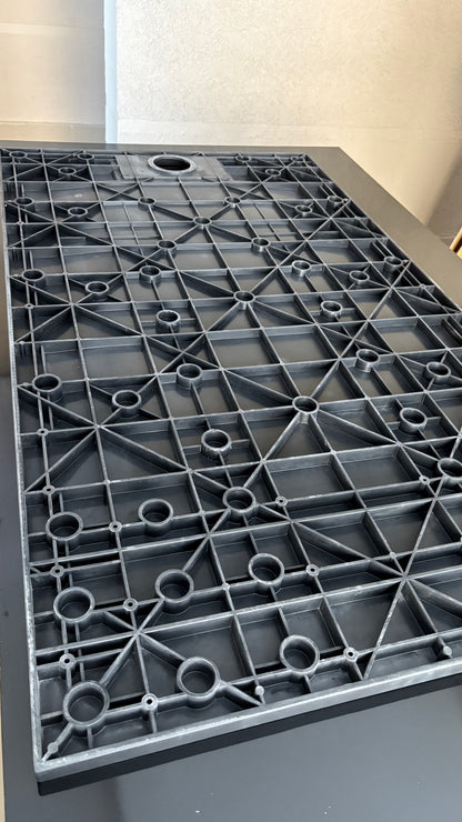 Receptáculo de ducha extraplano VÉLSTON 140x80cm negro piedra