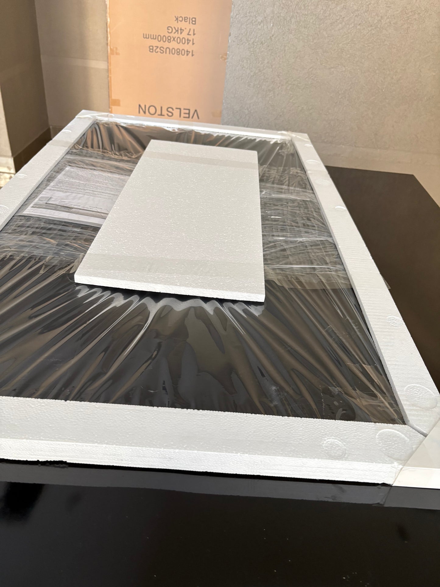 Receptaculo piedra de pizarra 120x70cm  Ultra-Resistente Marca VELSTON con desagüe incluido